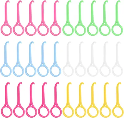 Produktbild von Prothesenabzieher, 30 Stück Aligner Entfernungswerkzeug, 6 Farben Invisalign Aligner Removal Tool Entferner für Unsichtbare Zahnspangen Zahnentfernung Teleskopprothese
