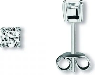 Produktbild von Ohrstecker O 4,0 mm Zirkonia 925/- Silber rhodiniert
