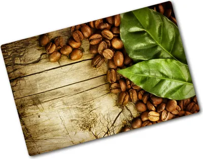 Produktbild von Tulup Glas Herdabdeckplatte - 80x52 cm - Glaskeramikkochfeld-Abdeckung Spritzschutz Glasabdeckplatte - Einteilig - Essen & Getränke - Kaffee Lorbeerblatt - Grün