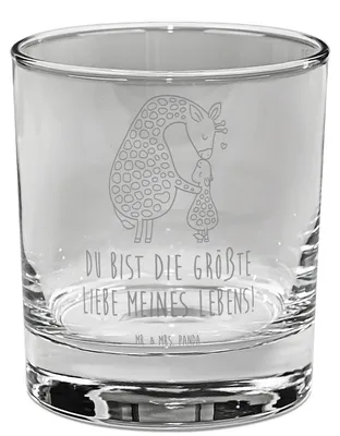 Produktbild von Mr. & Mrs. Panda Tumbler Glas Giraffe Kind - Transparent - Geschenk, Trinkglas, Sohn, Lieblingsmensch, Mama, Tochter, Cocktailglas, Mutter, gravur, für Gin, Afrika
