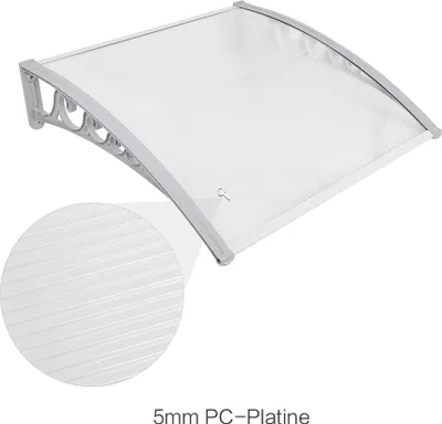 Produktbild von Vordach Haustür aus Polycarbona,Türvordach Haustürvordach Haustürdach Transparent 100x150cm