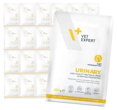 Zdjęcie produktu dla Vet Expert Urinary Mokra Karma Weterynaryjna Dla Kota Z Kurczakiem 24x100g Drogi Moczowe