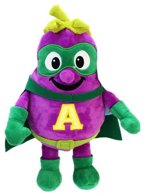 Produktbild von Kuscheltier Aubergine als Superheld - ca. 30 cm