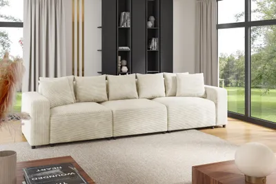 Produktbild von Sofa Designersofa Bigsofa MEGAN 3-Sitzer in Stoff Poso Creme