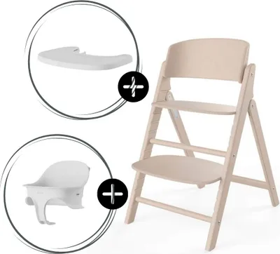 Produktbild von Cybex Click & Fold 3-in-1 Hochstuhl (inkl. Babyset und Tablet), Farbe:All Natural