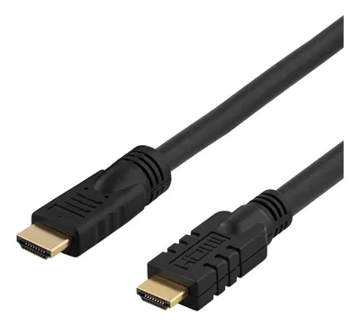 Obrázok produktu pre Deltaco HDMI-1150, 15 m, Typ HDMI (štandard), Typ HDMI (štandard), 3840 x 2160 px, 10,2 Gbit/s, Čierna