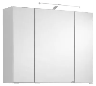 Produktbild von Capri/Bologna 3D Spiegelschrank inkl. Beleuchtung weiß + LED Aufbauleuchte