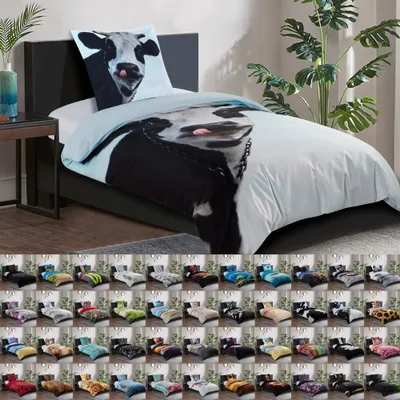 Produktbild von SANILO Bettwäsche, 100% Baumwolle, Kuhkopf, 2-teilig, 135x200 cm + 80x80 cm, Wendebettwäsche, Pflegeleicht, Allergikergeeignet, Ganzjahres-Bettwäsche, hochwertiger Reißverschluss