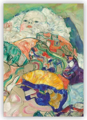 Produktbild von Schöne Künstler Grußkarte: Gustav Klimt, 1917,1918 - Baby (Wiege)