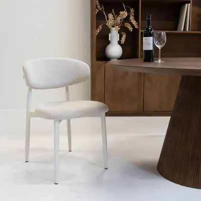 Productafbeelding van Eetkamerstoel Alexia Beige/Wit - Giga Meubel- Set van 2
