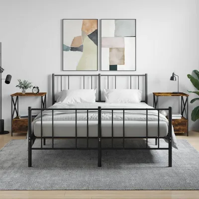 Zdjęcie produktu dla vidaXL Szafki nocne 2 szt. Dąb wędzony 50x41x65 cm Materiał drewnopochodny