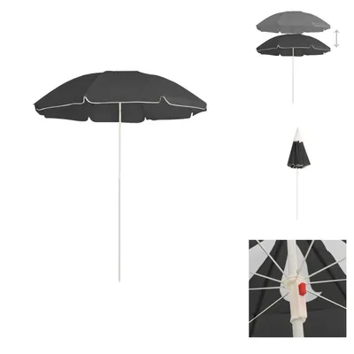 Produktbild von vidaXL Sonnenschirm mit Stahlmast Anthrazit 180 cm -  Sonnenschirme & Sonnenschutze