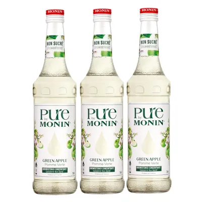Produktbild von Monin Sirup Pure Green Apple 700ml - Cocktails Milchshakes (3er Pack)