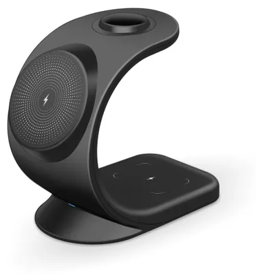 Produktbild von Drahtlose Magnetische Ladestation für iPhone, Apple Watch & AirPods - Schwarz