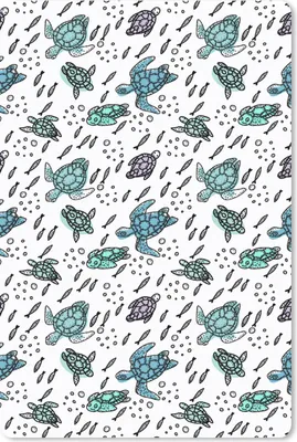 Produktbild von MuchoWow® Mauspad Mousepad Muster - Schildkröte - Fisch 40x60 cm - Mousepads - Maus Mat - Pad - Mausunterlage - Schreibtisch Accesoire