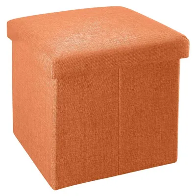 Productafbeelding van INTIRILIFE Opvouwbare zitkruk, 30x30x30 cm, in mandarijn oranje - Zitblok