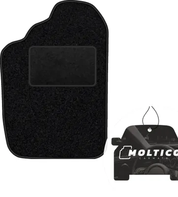 Produktbild von moto-MOLTICO Fahrer Fußmatte Auto Velours Fahrerseite Autoteppiche Schwarz Fahrermatte 1-teilig passend für Peugeot 306 1997-2003