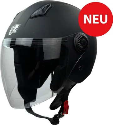 Produktbild von RR10801 - Römer Jethelm - Motorradhelm, mattschwarz Römer Helmets Helm: M / 57-58cm,