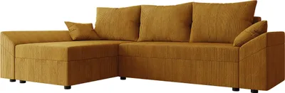 Produktbild von MIRJAN24 Ecksofa Dante L Cord, Eckcouch, Couch mit Bettkasten und Schlaffunktion, L-Form, Wohnzimmer (Farbe: Poso 1)