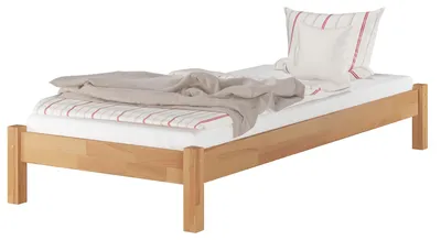 Produktbild von Einzelbett Futonbett 80x200 Massivholz Buchebett Bettrahmen massiv Zubehör wählbar V-60.84-08ohne Zubehör