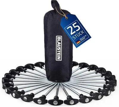 Produktbild von Famanu Zelt-Heringen 25 Stück - Robuste, lange Stahl-Heringen für Camping