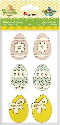 Image de Oeufs de Pâques en bois 24x35/28x37mm mix 6pcs