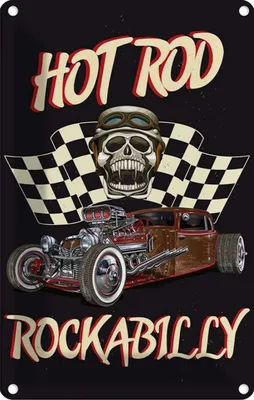Produktbild von vianmo Blechschild 30x20 cm Auto hot rod rockabilly Garage Werkstatt