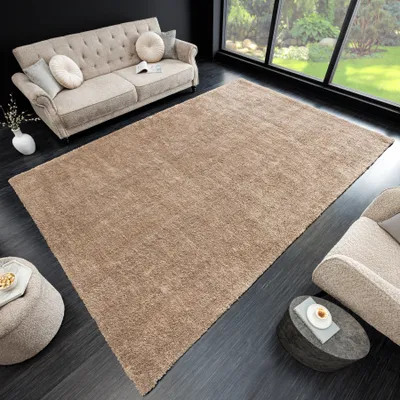 Produktbild von riess-ambiente Teppich CLOUD 9 230x160cm beige Polyester Baumwolle Hochflor Indoor