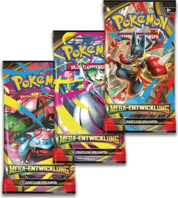Produktbild von Entoron | 3 Booster-Packs | Pokemon Mega-Entwicklungen Karten deutsch