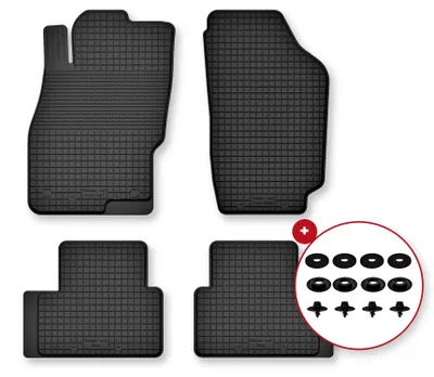 Produktbild von Gummi-Fußmatten für Range Rover Sport II 2013- (SUV) – 4-tlg, Schwarz, Semi-Universal, angepasst – Wielganizator Semi-Universal