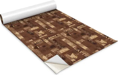 Immagine prodotto di Pellicola autoadesiva per mobili - pellicola decorativa - mobili da tavolo - tagliabile a misura - tema caffè - 100 x 50 cm