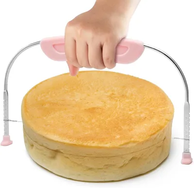 Produktbild von Tortenschneider Tortenbodenschneider Edelstahl Kuchenschneider H?henverstellbar Tortenboden Schneidehilfe Tortens?ge zum Gleichm??igen Schneiden von Tortenb?den