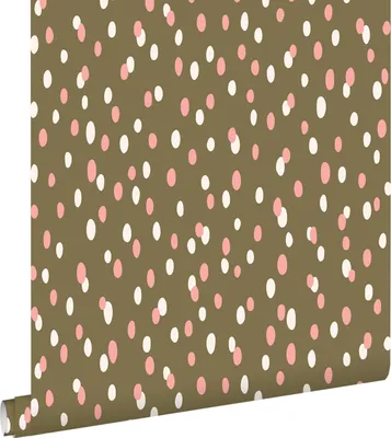 Zdjęcie produktu dla ESTAhome Tapeta kropki oliwkowym 50 x 900 cm