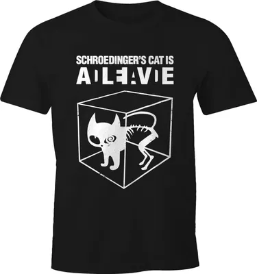 Produktbild von Schroedingers Katze Herren T-Shirt Fun-Shirt Moonworks®  3XL