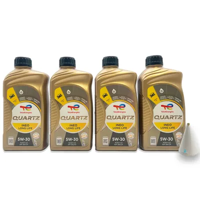 Produktbild von Total Quartz Ineo Longlife | 5W-30 | 4 L | VW 504 00 | VW507 00 | MB 229.51 | BMW LONGLIFE-04 | PORSCHE C30 | mit Trichter