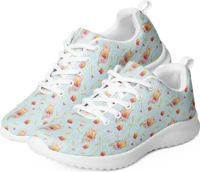 Produktbild von Mr. & Mrs. Panda Sneaker Damen Otter Pommes Größe 38 1/2 - Türkis - Geschenk, Weiß, Muster, Bunt, Schwarz, Trainingsschuh