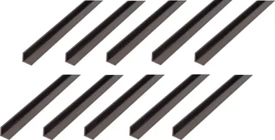 Immagine prodotto di Profilo angolare Alberts 10 x, PVC, nero, 15 x 15 x 1 mm, lunghezza 1 m