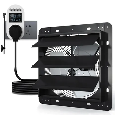 Obrázek produktu pro Průmyslový nástěnný ventilátor, průměr 300 mm, ventilátor pro přívod a odvod vzduchu, průtok 1520 m³/h