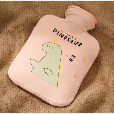 Obrázek produktu pro Ohřívací láhev 500 ml, přírodní kaučuk, plyš, růžová barva