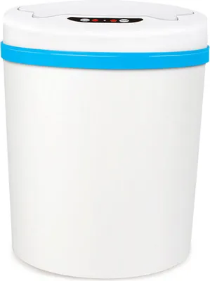 Image de 10 L Poubelle de cuisine automatique intelligente sans contact |Poubelle en plastique avec couvercle anti-odeur |Blanc