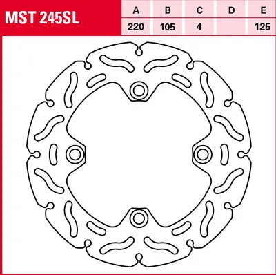 Produktbild von TRW Bremsscheibe Racing starr MST245SL CBR600F PC31 Daytona 955i 595N
