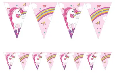 Image de Bannière drapeau licorne 9 piècesMix, Procos