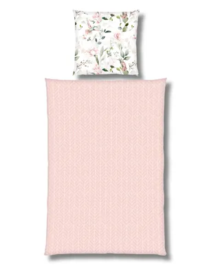Produktbild von Bettwäsche Kolibri, Blumen, Frühling 155x220 + 80x80 cm, 2-teilig, ideal als Partnerbettwäsche