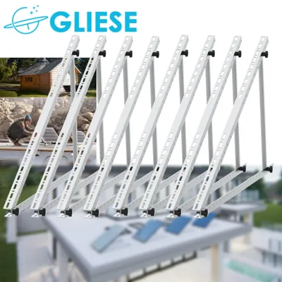 Produktbild von Halterung für Solarpanel 118CM 46zoll 8 Stück flachdach für 4 Solarmodul Balkonkraftwerk.0°-90° Aufständerung Solarpanel Befestigung 0% MwSt
