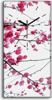 Produktbild von Leinwand Wanduhr Wandkunst Uhr Quarz 30x60 Malerei Baum Zweige Blumen Kunst - schwarze Hände