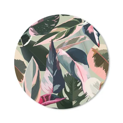 Produktbild von MuchoWow® Mauspad Mousepad Tropisch - Blau - Rosa 40x40 cm - Mousepads - Maus Mat - Pad - Mausunterlage - Schreibtisch Accessoires