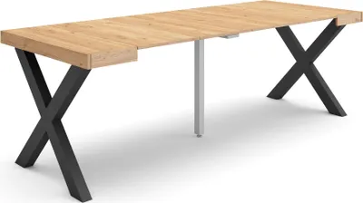 Produktbild von Ausziehbarertisch, 222x90x73cm, Für 10 Gäste, Massivholz Beine, Eiche