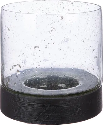 Image de Gilde Windlicht, "Inuit", Glas, Mangoholz, braun, klar, VE 2, H. 17 cm, D. 17 cm 55822 4063387558225