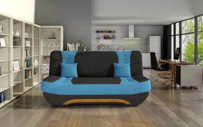 Obrázek produktu pro Rozkládací dvousedák FAELINA - černý / modrý