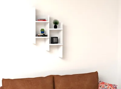 Immagine prodotto di Skye Decor, Damla, Wandregal, Weiß, 100 % MELAMINBESCHICHTETE SPANPLATTEN, 49,4 x 14,5 x 85 cm